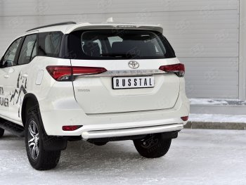 Защита заднего бампера SLITKOFF d76 дуга Toyota Fortuner  AN160 (2020-2025) рестайлинг