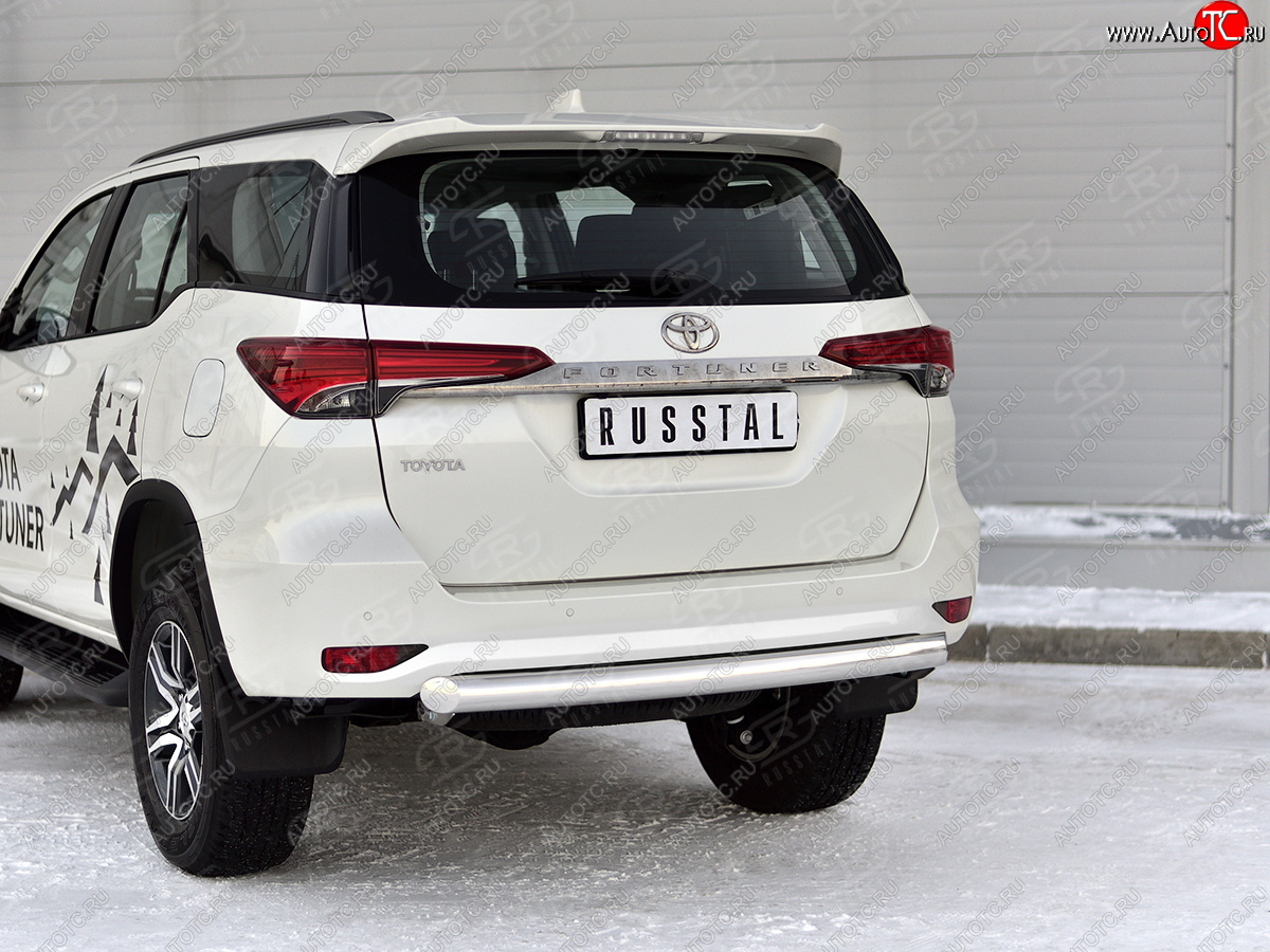 17 999 р. Защита заднего бампера SLITKOFF d76 дуга  Toyota Fortuner  AN160 (2020-2025) рестайлинг  с доставкой в г. Кемерово