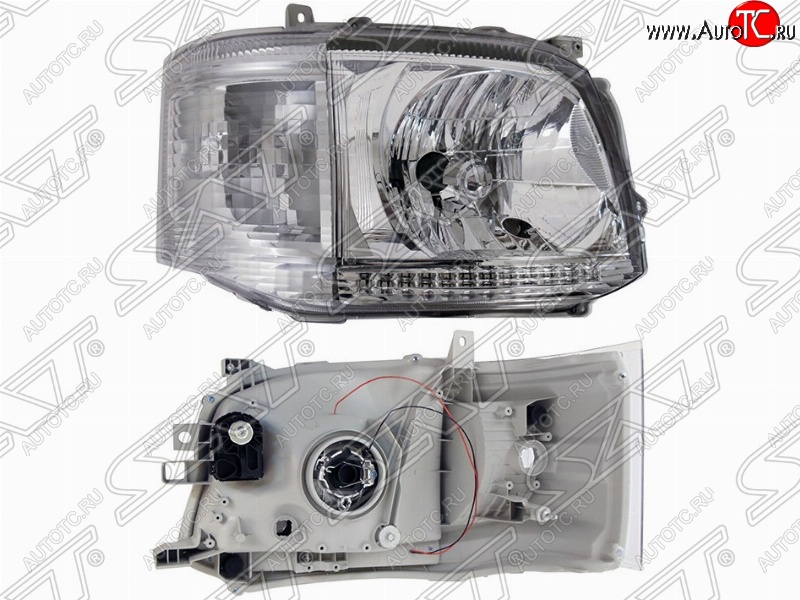 14 299 р. Правая фара передняя SAT (ДХО)  Toyota Hiace  H200 (2010-2013) минивэн (Япония) 2-ой рестайлинг  с доставкой в г. Кемерово