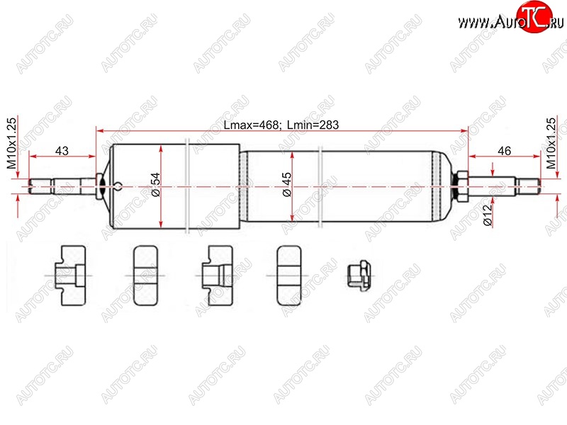 2 799 р. Амортизатор задний SAT (4WD)  Toyota Hiace  H100 (1993-2004) минивэн 1-ый рестайлинг (Япония), минивэн (Япония)  2-ой рестайлинг (LH=RH)  с доставкой в г. Кемерово