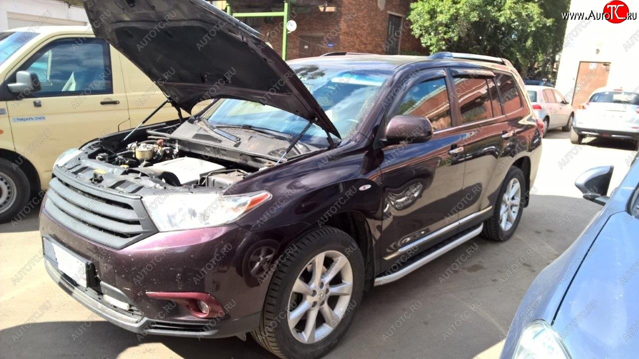 2 049 р. Упоры капота Russtal Toyota Highlander XU40 рестайлинг (2010-2013)  с доставкой в г. Кемерово