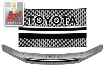 2 559 р. Дефлектор капота CA-Plastiс  Toyota Highlander  XU40 (2010-2013) рестайлинг (Серия Art графит)  с доставкой в г. Кемерово. Увеличить фотографию 2