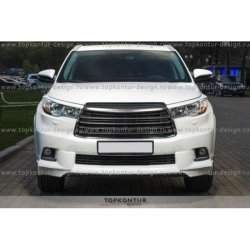 2 199 р. Реснички на фары TopKontur Design Toyota Highlander XU50 дорестайлинг (2013-2017) (Неокрашенные)  с доставкой в г. Кемерово. Увеличить фотографию 2