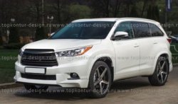 2 199 р. Реснички на фары TopKontur Design Toyota Highlander XU50 дорестайлинг (2013-2017) (Неокрашенные)  с доставкой в г. Кемерово. Увеличить фотографию 3