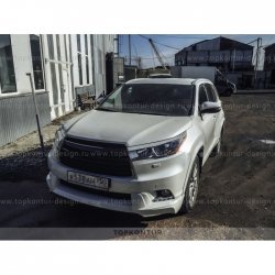 2 199 р. Реснички на фары TopKontur Design Toyota Highlander XU50 дорестайлинг (2013-2017) (Неокрашенные)  с доставкой в г. Кемерово. Увеличить фотографию 5