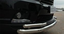 21 999 р. Защита переднего бампера (2 трубыØ63 и 42 мм, нержавейка) SLITKOFF  Toyota Highlander  XU50 (2013-2017) дорестайлинг  с доставкой в г. Кемерово. Увеличить фотографию 4