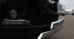 16 499 р. Защита переднего бампера (2 трубыØ75х42 мм, нержавейка) Russtal Toyota Highlander XU50 дорестайлинг (2013-2017)  с доставкой в г. Кемерово. Увеличить фотографию 4