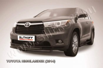 Защита переднего бампер Slitkoff Toyota Highlander  XU50 (2013-2017) дорестайлинг