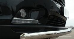 16 999 р. Одинарная защита переднего бампера диаметром 63 мм SLITKOFF  Toyota Highlander  XU50 (2013-2017) дорестайлинг  с доставкой в г. Кемерово. Увеличить фотографию 4