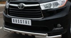 24 649 р. Защита переднего бампера (2 трубы Ø63 мм с зубами, нержавейка) SLITKOFF технику из списка применимости  с доставкой в г. Кемерово. Увеличить фотографию 3