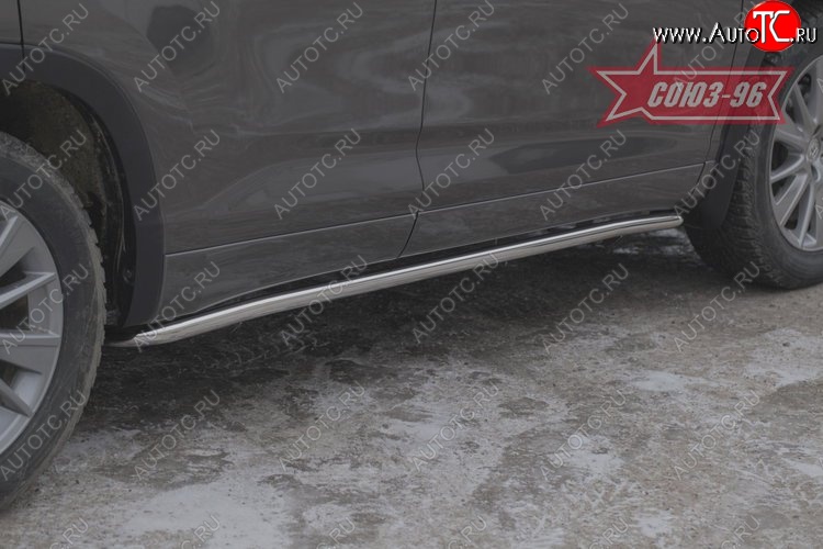 13 679 р. Защита порогов Souz-96 (d42) Toyota Highlander XU50 дорестайлинг (2013-2017)  с доставкой в г. Кемерово