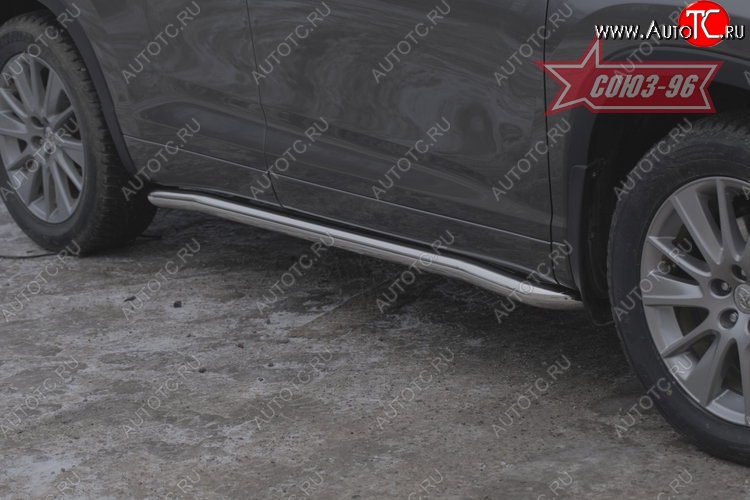 15 524 р. Защита порогов Souz-96 (d60) v1 Toyota Highlander XU50 дорестайлинг (2013-2017)  с доставкой в г. Кемерово