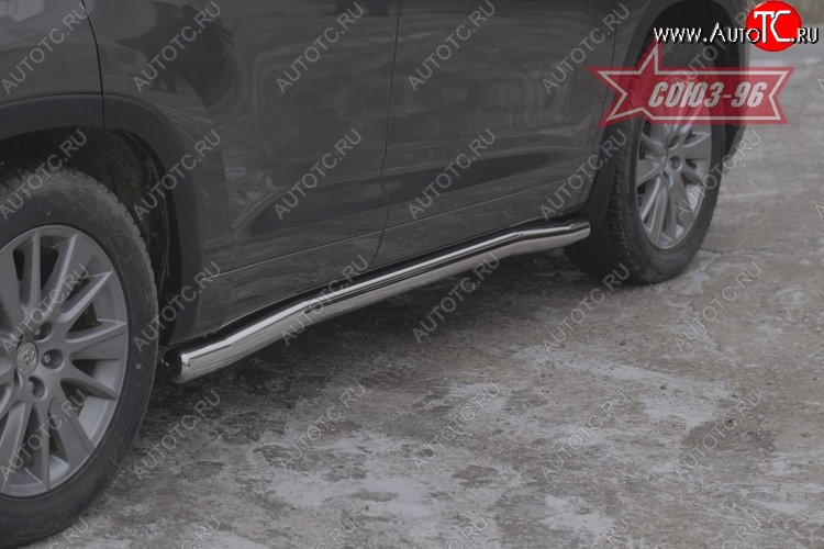 16 694 р. Защита порогов Souz-96 (d76) Toyota Highlander XU50 дорестайлинг (2013-2017)  с доставкой в г. Кемерово