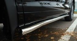 21 599 р. Защита порогов из круглой трубы диаметром 63 мм SLITKOFF Toyota Highlander XU50 дорестайлинг (2013-2017)  с доставкой в г. Кемерово. Увеличить фотографию 3