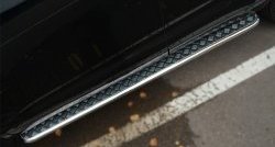 30 599 р. Широкая защита порогов SLITKOFF  Toyota Highlander  XU50 (2013-2017) дорестайлинг  с доставкой в г. Кемерово. Увеличить фотографию 2