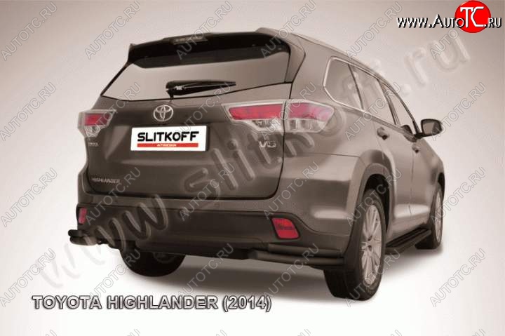 8 999 р. Уголки d57+d42 двойные  Toyota Highlander  XU50 (2013-2017) дорестайлинг (Цвет: серебристый)  с доставкой в г. Кемерово