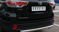 16 249 р. Защита заднего бампера (Ø63 мм, нержавейка) SLITKOFF  Toyota Highlander  XU50 (2013-2017) дорестайлинг  с доставкой в г. Кемерово. Увеличить фотографию 3