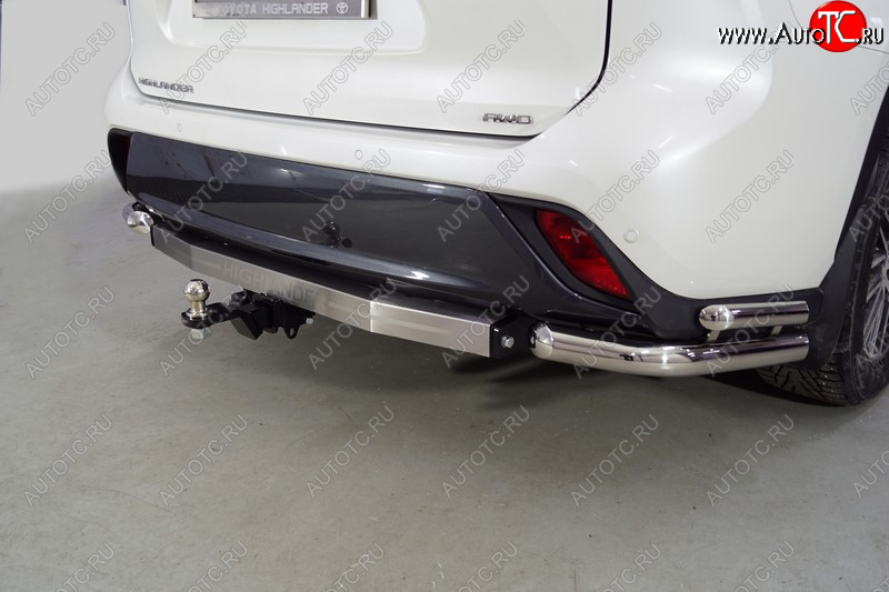 23 799 р. Фаркоп (тягово-сцепное устройство) TCC  Toyota Highlander  XU70 (2020-2025) (оцинкованный, шар Е нержавейка, надпись Highlander)  с доставкой в г. Кемерово