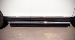 77 999 р. Защита порогов из круглой трубы диаметром 76 мм (рестайлинг) Russtal Toyota Highlander XU40 рестайлинг (2010-2013) (Защита порогов с со скосами на торцах (вариант 1))  с доставкой в г. Кемерово. Увеличить фотографию 2