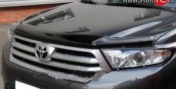 3 299 р. Дефлектор капота NovLine Toyota Highlander XU40 рестайлинг (2010-2013)  с доставкой в г. Кемерово. Увеличить фотографию 1