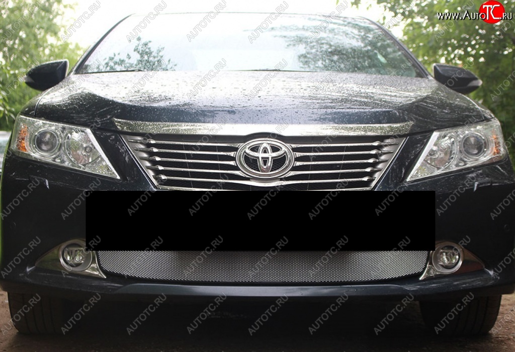1 539 р. Защитная решётка в воздуховод автомобиля Russtal (хром) Toyota Highlander XU40 дорестайлинг (2007-2010)  с доставкой в г. Кемерово