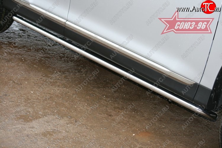 13 679 р. Защита порогов Souz-96 (d42) Toyota Highlander XU40 рестайлинг (2010-2013)  с доставкой в г. Кемерово