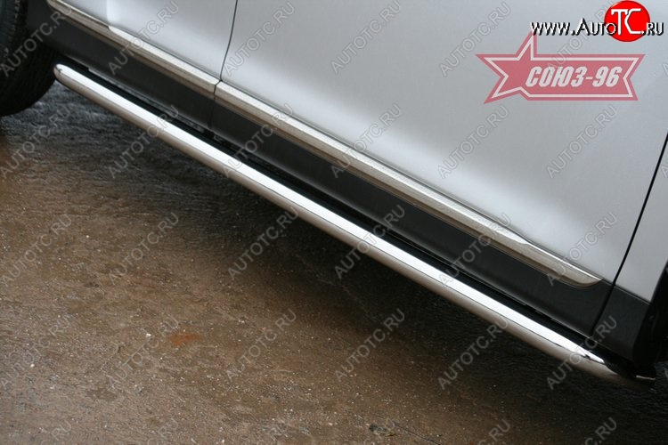 15 929 р. Защита порогов Souz-96 (d60) v1 Toyota Highlander XU40 рестайлинг (2010-2013)  с доставкой в г. Кемерово