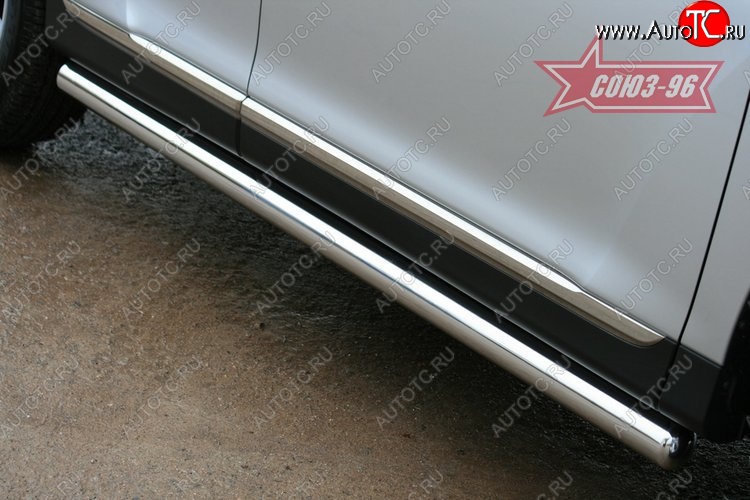 16 919 р. Защита порогов Souz-96 (d76)  Toyota Highlander  XU40 (2010-2013) рестайлинг  с доставкой в г. Кемерово