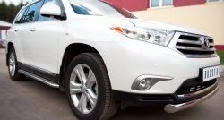 24 649 р. Широкая защита порогов SLITKOFF  Toyota Highlander  XU40 (2010-2013) рестайлинг  с доставкой в г. Кемерово. Увеличить фотографию 3
