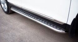 24 649 р. Широкая защита порогов SLITKOFF  Toyota Highlander  XU40 (2010-2013) рестайлинг  с доставкой в г. Кемерово. Увеличить фотографию 1