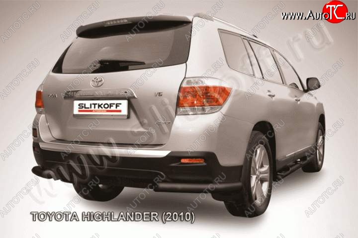 8 599 р. Уголки d57  Toyota Highlander  XU40 (2010-2013) рестайлинг (Цвет: серебристый)  с доставкой в г. Кемерово