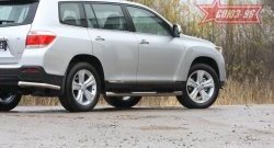 10 259 р. Защита заднего бампера из двух боковых уголков (d60) SOUZ-96  Toyota Highlander  XU40 (2010-2013) рестайлинг  с доставкой в г. Кемерово. Увеличить фотографию 1