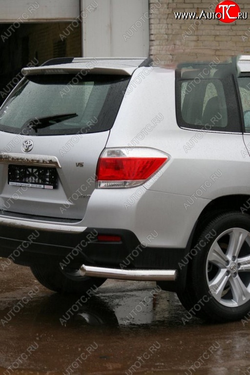 15 029 р. Защита заднего бампера из двойных боковых уголков d 76 SOUZ_96 Toyota Highlander XU40 рестайлинг (2010-2013)  с доставкой в г. Кемерово