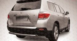 12 999 р. Защита заднего бампера из трубы диаметром 76 мм Slitkoff Toyota Highlander XU40 рестайлинг (2010-2013) (Цвет: нержавеющая полированная сталь)  с доставкой в г. Кемерово. Увеличить фотографию 1