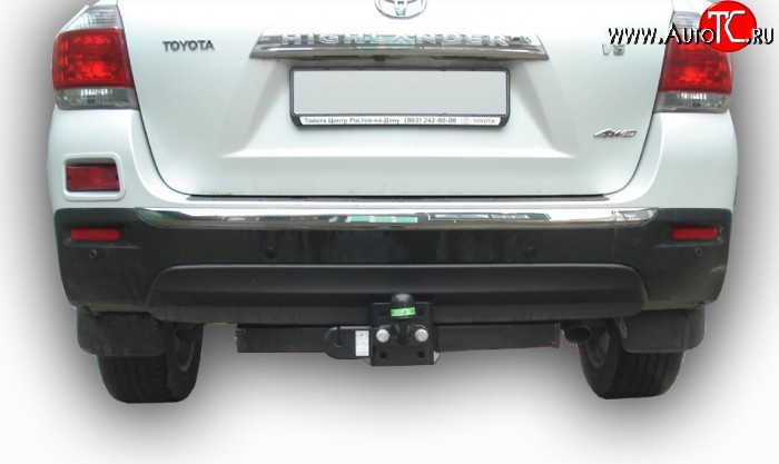 7 499 р. Фаркоп Лидер Плюс Toyota Highlander XU40 рестайлинг (2010-2013) (Без электропакета)  с доставкой в г. Кемерово