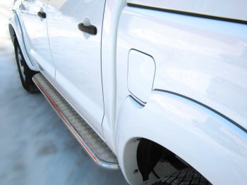 22 999 р. Широкая защита порогов с трубой диаметром 42 мм SLITKOFF v2  Toyota Hilux  AN20,AN30 (2011-2016)  2-ой рестайлинг  с доставкой в г. Кемерово. Увеличить фотографию 2