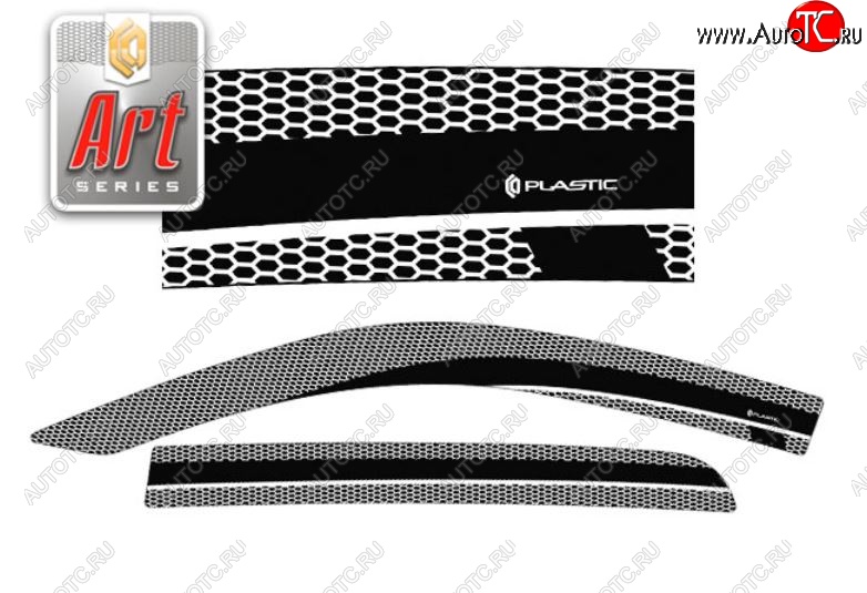 2 399 р. Дефлектора окон CA-Plastic  Toyota Hilux  AN20,AN30 (2011-2016)  2-ой рестайлинг (Серия Art серебро, Без хром.молдинга)  с доставкой в г. Кемерово