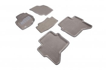 Комплект ковриков салона Seintex 3D (текстиль) Toyota Hilux  AN20,AN30 (2011-2016)  2-ой рестайлинг (серый)