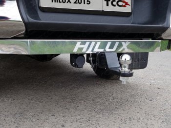 Фаркоп (тягово-сцепное устройство) Exclusive/Black Onyx TCC Toyota Hilux ( AN20,AN30,  AN120) (2011-2020)  2-ой рестайлинг, дорестайлинг, 1-ый рестайлинг (оцинкованный, шар Е нержавейка)