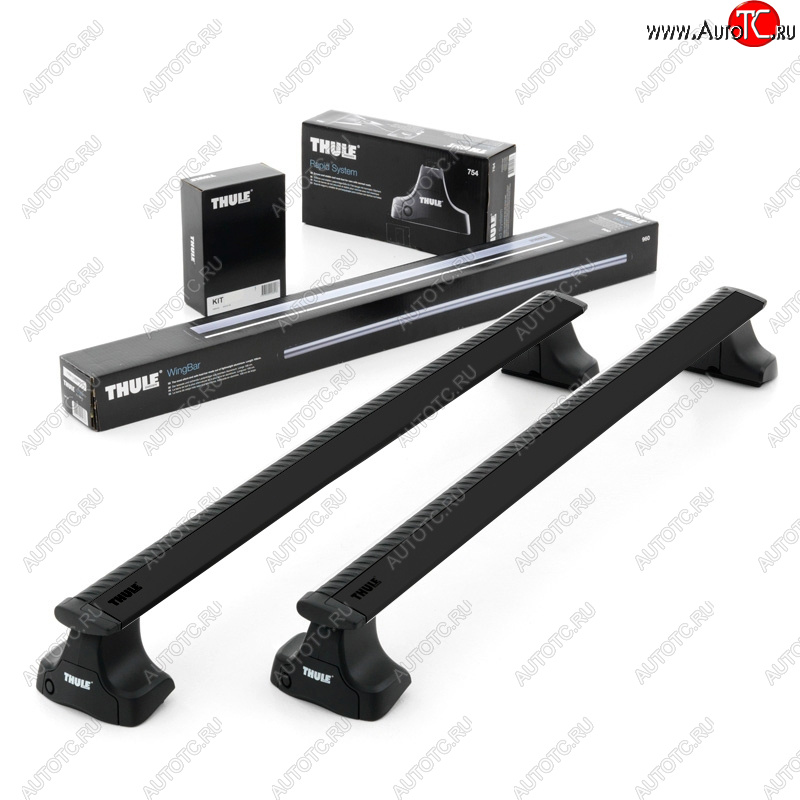 3 399 р. Багажник THULE WingBar  Toyota Hilux ( N80, N90, N100, N110,  AN10,AN20,  AN20,AN30) (1988-2016) дорестайлинг, 1-ый рестайлинг, 2-ой рестайлинг,  2-ой рестайлинг (Цвет: черный)  с доставкой в г. Кемерово