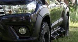Расширитель арки RA (вылет 25 мм, комплект) Toyota Hilux  AN120 (2016-2020) дорестайлинг (Поверхность шагрень)