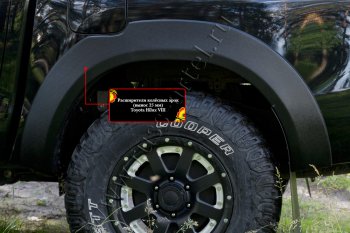 27 549 р. Расширитель арки RA (вылет 25 мм, комплект)  Toyota Hilux  AN120 (2016-2020) дорестайлинг (Поверхность глянец (под окраску), Неокрашенный)  с доставкой в г. Кемерово. Увеличить фотографию 2