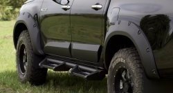 10 299 р. Молдинги дверей RA (комплект)  Toyota Hilux  AN120 (2016-2020) дорестайлинг (Поверхность глянец (под окраску), Неокрашенные)  с доставкой в г. Кемерово. Увеличить фотографию 4