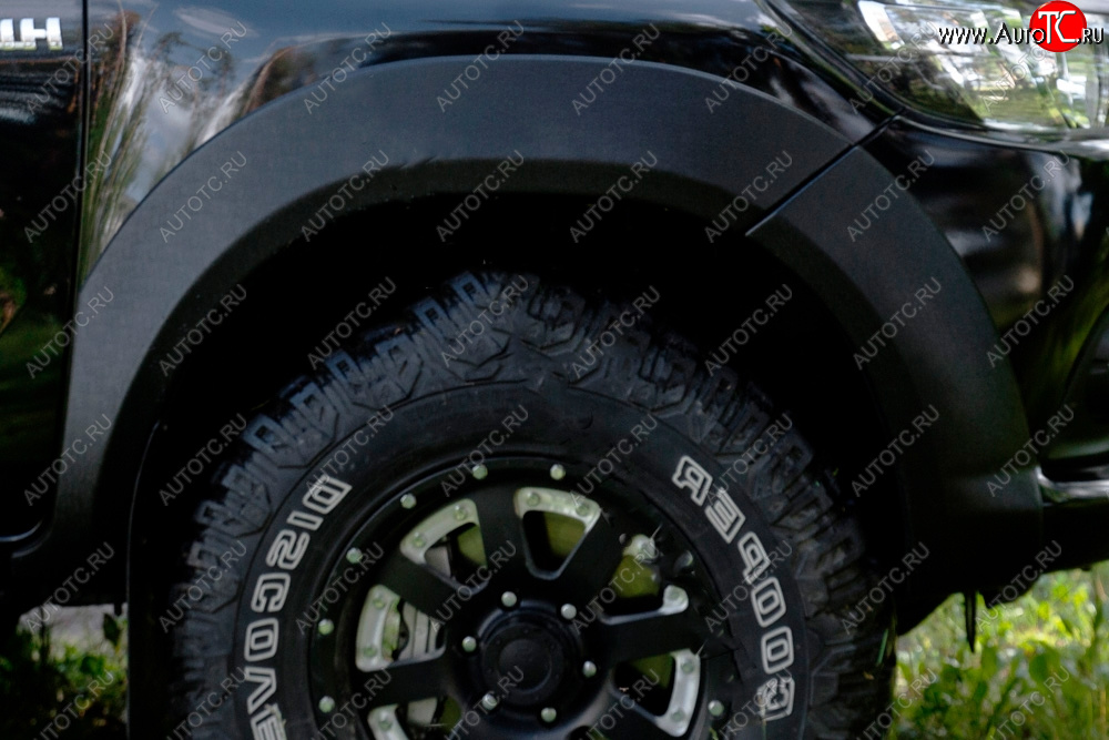 6 999 р. Расширитель арки RA (вылет 25 мм, передний правый)  Toyota Hilux  AN120 (2016-2020) дорестайлинг (Поверхность шагрень)  с доставкой в г. Кемерово