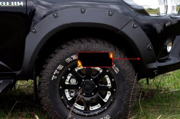 Расширитель арки RA (вылет 50 мм, передний правый) Toyota Hilux  AN120 (2016-2020) дорестайлинг (Поверхность шагрень)