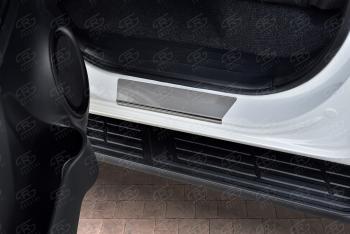 2 099 р. Накладки порожков салона Russtal Toyota Hilux AN120 дорестайлинг (2016-2020)  с доставкой в г. Кемерово. Увеличить фотографию 3