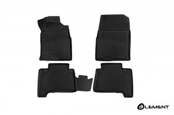 Комплект 3D ковриков салона Element (полиуретан) П.Р Toyota Hilux Surf N210 рестайлинг (2005-2009) (Черные)