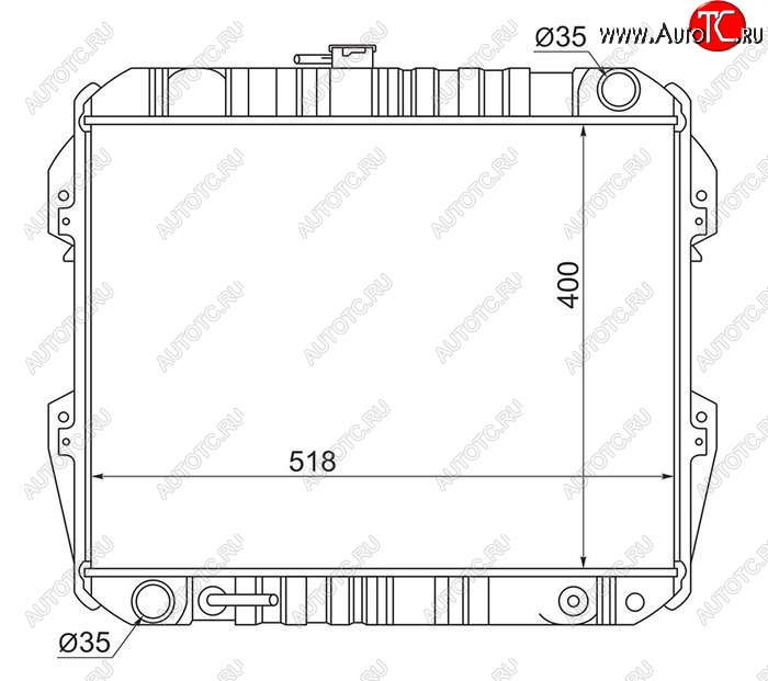 10 249 р. Радиатор двигателя SAT Toyota Hilux Surf N120,N130 5 дв. дорестайлинг (1989-1991)  с доставкой в г. Кемерово