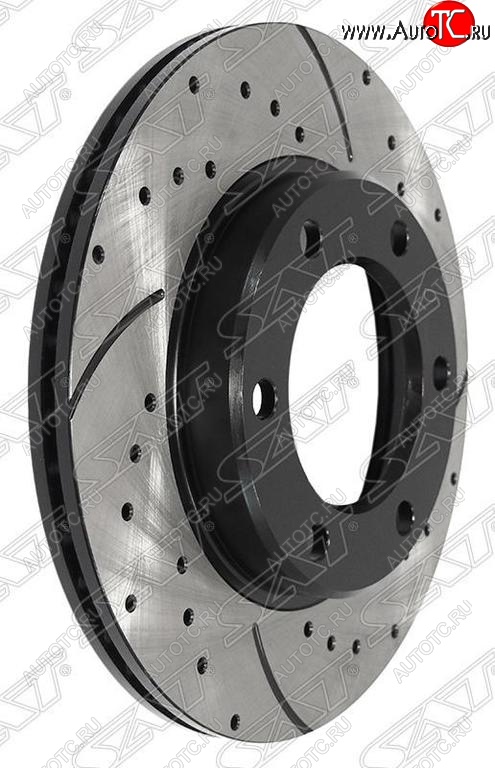 6 499 р. Комплект тормозных дисков SAT (перфорированые) Toyota Hilux Surf N120,N130 5 дв. дорестайлинг (1989-1991)  с доставкой в г. Кемерово
