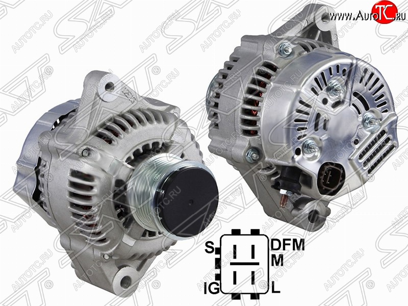 11 499 р. Генератор (80A/ 12V) (1KDFTV) SAT Toyota Hilux Surf N180 5 дв. дорестайлинг (1995-1998)  с доставкой в г. Кемерово